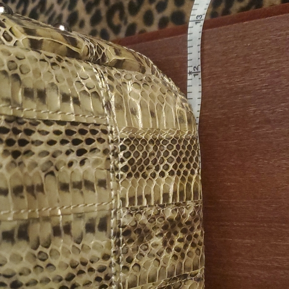 PURE Snakeskin Print Leather Bag - Picture 5 of 8